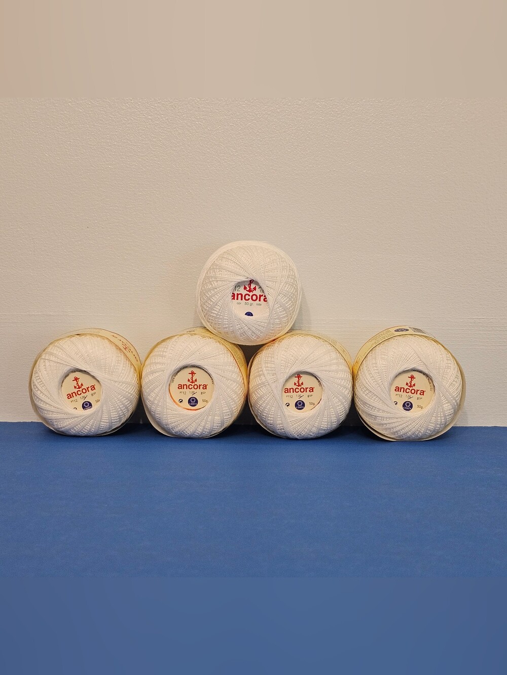 White Ancora Crochet Cotton Thread No. 12